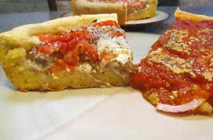 Chicago Deep Dish Pizza Slices