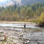 Walking, Wading and fishing for Idaho salmon