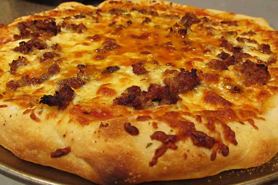 Greek style pizza crust